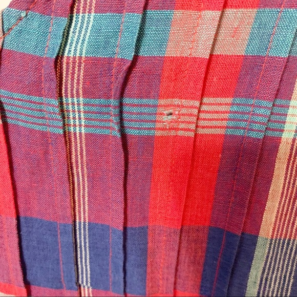 Vintage TR Bentley Plaid Linen 90's Style Dress - Picture 6 of 8